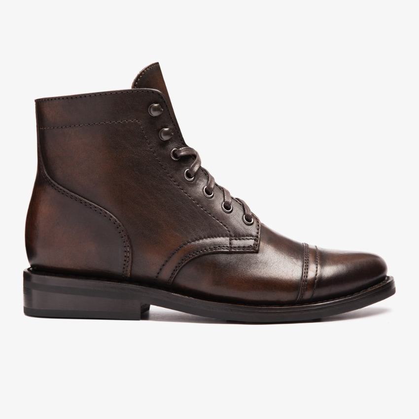 Thursday Boots Captain Veterlaarzen Dames - Laarzen Zwart Koffie (7018453-SD)